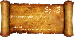 Szerencsés Elek névjegykártya