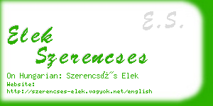 elek szerencses business card